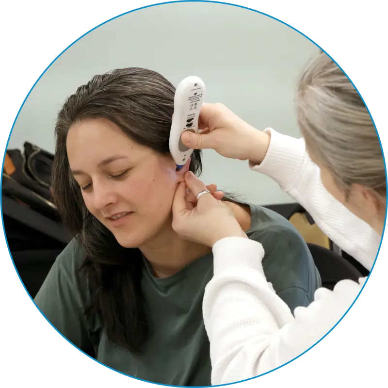 Dolphin treatment device in use